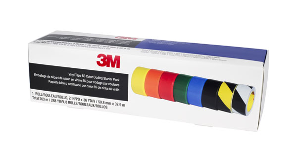 3M™ Vinyl Tape Safety and 5S Color Coding Pack – Advanced Industrial Supply